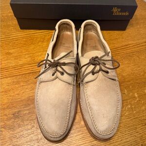 Allen Edmonds Cream Leather Boat Shoes